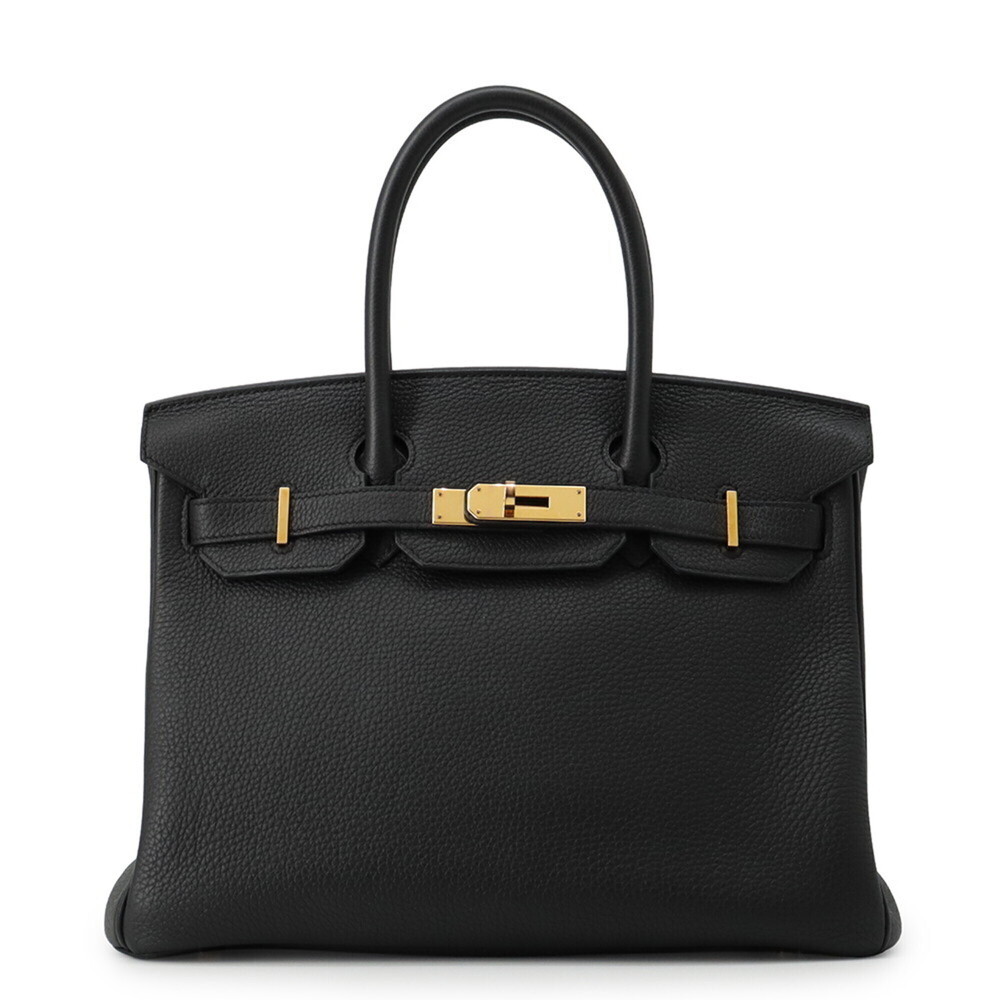 Hermes Birkin 30 Black Pink Togo C Stamp HERMES Handbag Women's
